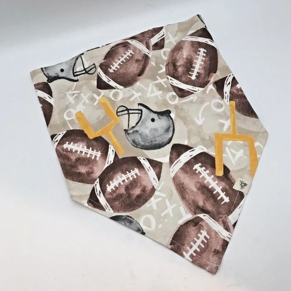 Burt’s Bees Football Season Dog Bandana Organic Cotton One Size 30x21x21
